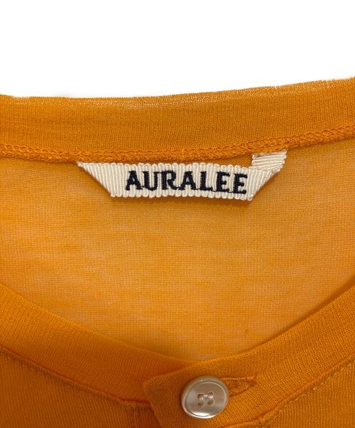 AURALEE（オーラリー）AURALEE (オーラリー) HARD TWIST COTTON GAUZE CARDIGAN オレンジ サイズ:1の古着・服飾アイテム