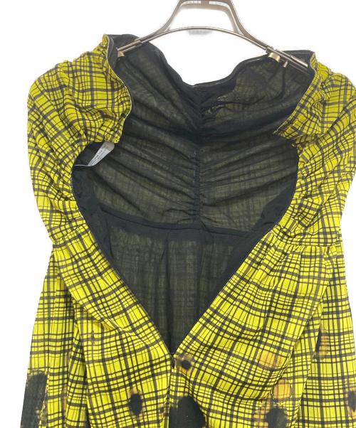 ROKH（ロク）ROKH (ロク) GATHERED DRESS WITH SLEEVES イエロー サイズ:Mの古着・服飾アイテム