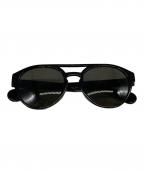 MONCLERモンクレール）の古着「Grey Pilot Men's Sunglasses」｜ブラック
