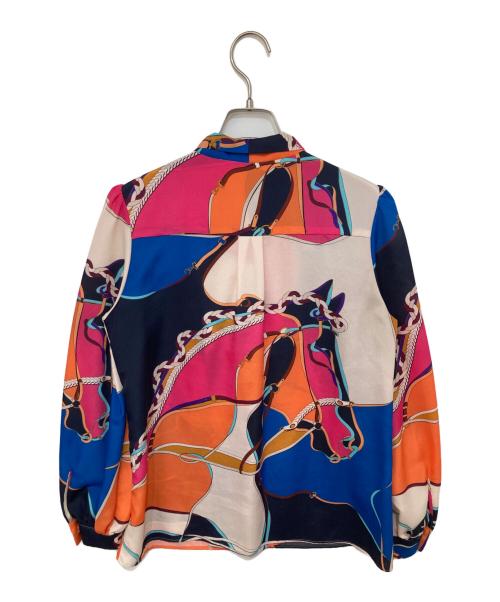 Sov.（ソブ）Sov. (ソブ) 総柄ボウタイブラウス マルチカラー サイズ:38の古着・服飾アイテム