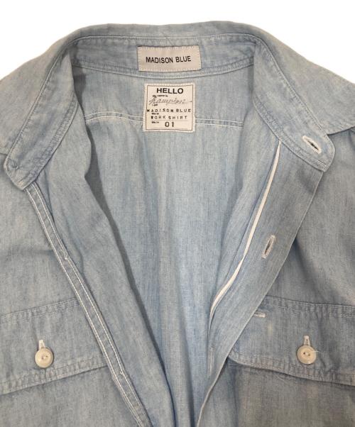 MADISON BLUE（マディソンブルー）MADISON BLUE (マディソンブルー) HAMPTON CHAMBRAY SHIRT インディゴ サイズ:Sの古着・服飾アイテム