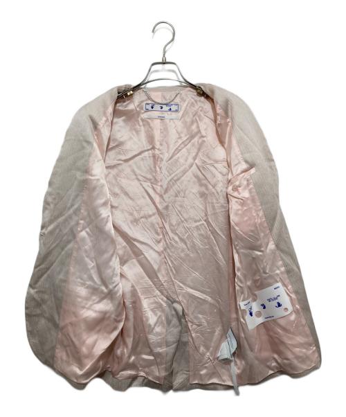 OFFWHITE（オフホワイト）OFFWHITE (オフホワイト) テーラードジャケット ピンクベージュ サイズ:42の古着・服飾アイテム