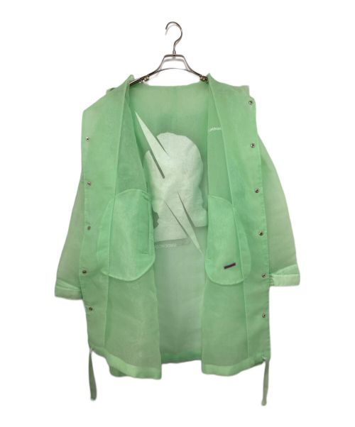 SueUNDERCOVER（スーアンダーカバー）SueUNDERCOVER (スーアンダーカバー) シースルー バックプリントジャケット グリーン サイズ:Sの古着・服飾アイテム