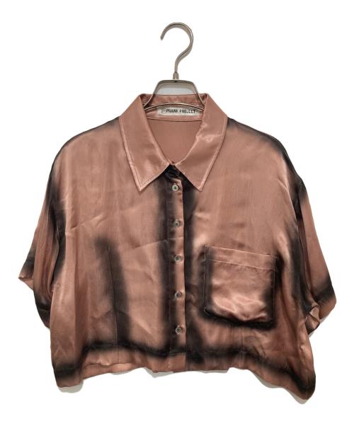 PRANK PROJECT（プランクプロジェクト）PRANK PROJECT (プランクプロジェクト) Painted Satin Short Shirt ピンク サイズ:FREEの古着・服飾アイテム