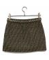 FENDI (フェンディ) ズッカ柄 ビジューミニスカート　FQ7543 ブラウン サイズ:40：30000円