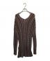 Mame Kurogouchi (マメクロゴウチ) V Neck Jacquard Knitted Pullover ブラウン サイズ:S：12000円