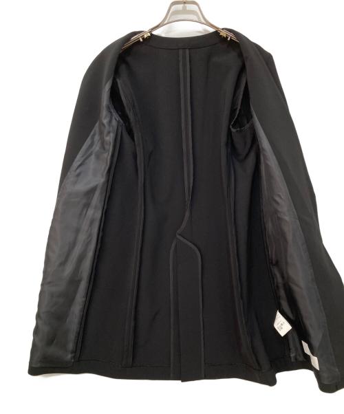 SOEJU（ソージュ）SOEJU (ソージュ) ストレッチファインロングノーカラージャケット ブラック サイズ:Mの古着・服飾アイテム