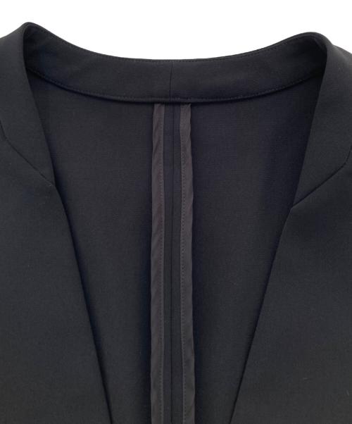 SOEJU（ソージュ）SOEJU (ソージュ) ストレッチファインロングノーカラージャケット ブラック サイズ:Mの古着・服飾アイテム