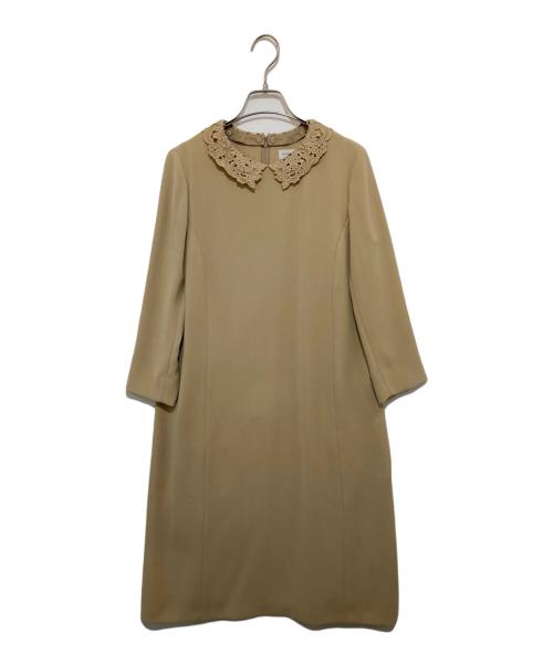 MACKINTOSH（マッキントッシュ）MACKINTOSH (マッキントッシュ) ポリエステルバックサテンワンピース ベージュ サイズ:Ｍの古着・服飾アイテム