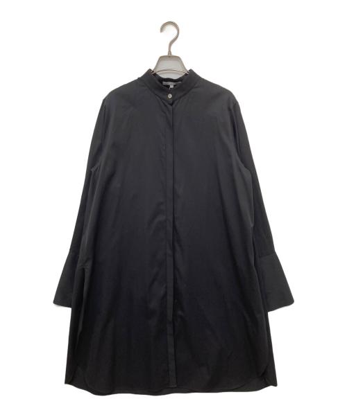 23区（ニジュウサンク）23区 (ニジュウサンク) ハイカウントコットン シャツ ワンピース ブラック サイズ:Mの古着・服飾アイテム