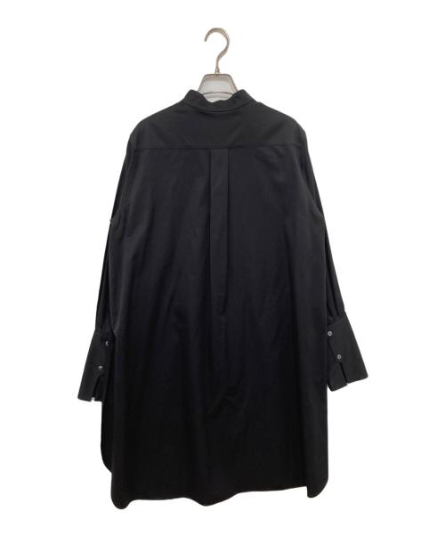 23区（ニジュウサンク）23区 (ニジュウサンク) ハイカウントコットン シャツ ワンピース ブラック サイズ:Mの古着・服飾アイテム