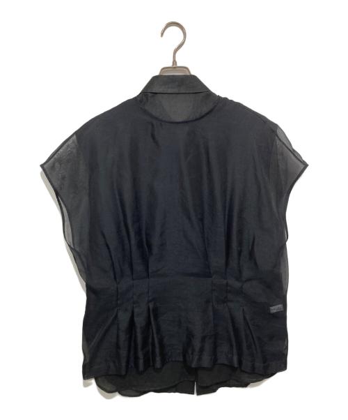 ADORE（アドーア）ADORE (アドーア) ラスター麻シアーレイヤードブラウス ブラック サイズ:Mの古着・服飾アイテム