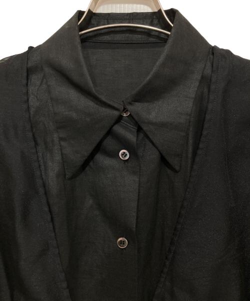 ADORE（アドーア）ADORE (アドーア) ラスター麻シアーレイヤードブラウス ブラック サイズ:Mの古着・服飾アイテム