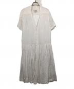MM6 Maison Margielaエムエムシックスメゾンマルジェラ）の古着「JACQUARD SHIRT DRESS」｜ホワイト