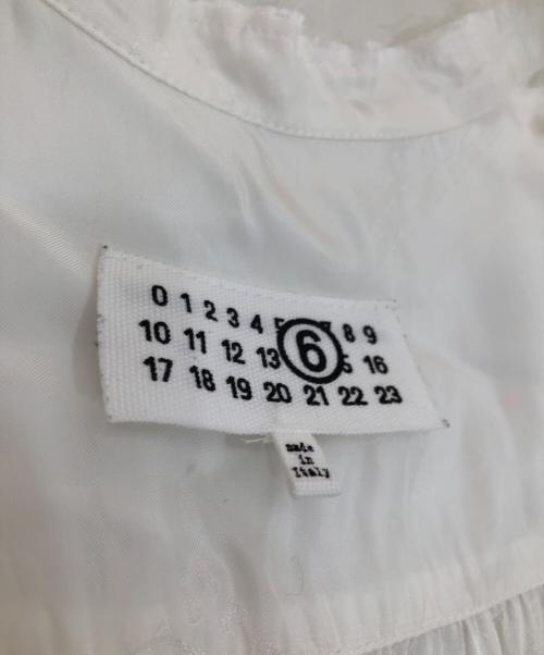 MM6 Maison Margiela（エムエムシックスメゾンマルジェラ）MM6 Maison Margiela (エムエムシックスメゾンマルジェラ) JACQUARD SHIRT DRESS ホワイト サイズ:36の古着・服飾アイテム
