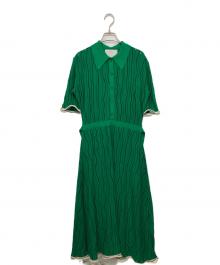 3.1 phillip lim（スリーワンフィリップリム）の古着「アールヌーボージャカードポロドレス」｜グリーン