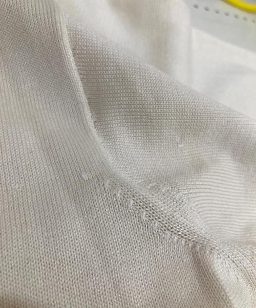 MIU MIU（ミュウミュウ）MIU MIU (ミュウミュウ) ニットポロシャツ ホワイト サイズ:SIZE36の古着・服飾アイテム