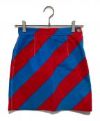 MIU MIUミュウミュウ）の古着「ボーダースカート」｜ブルー