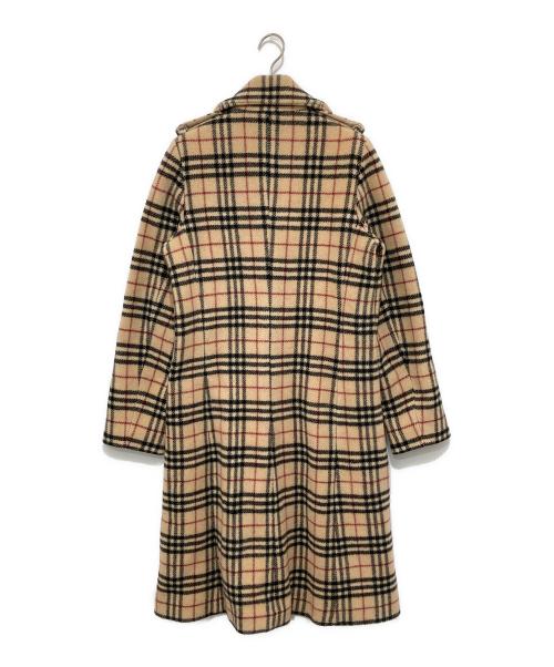 BURBERRY LONDON（バーバリーロンドン）BURBERRY LONDON (バーバリーロンドン) ノヴァチェックウールコート　ノバチェック　ロングコート　エポーレット　CHECK COAT ベージュ サイズ:8の古着・服飾アイテム