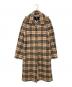 BURBERRY LONDON（バーバリーロンドン）の古着「ノヴァチェックウールコート　ノバチェック　ロングコート　エポーレット　CHECK COAT」｜ベージュ