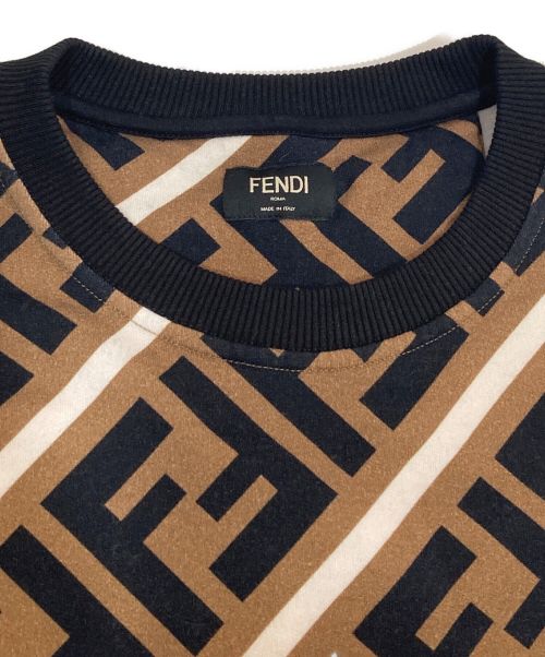 FENDI（フェンディ）FENDI (フェンディ) ズッカ柄スウェット ブラウン サイズ:XL　の古着・服飾アイテム