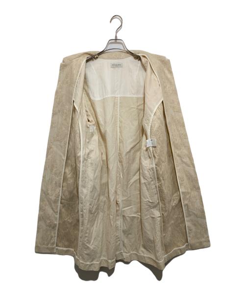 DRIES VAN NOTEN（ドリスヴァンノッテン）DRIES VAN NOTEN (ドリスヴァンノッテン) 刺繍コート ベージュ サイズ:38の古着・服飾アイテム