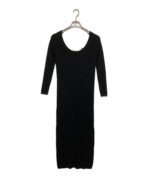 LEINWANDE（ラインヴァンド）LEINWANDE (ラインヴァンド) Back Belted Knit Dress ブラック サイズ:SIZE Freeの古着・服飾アイテム