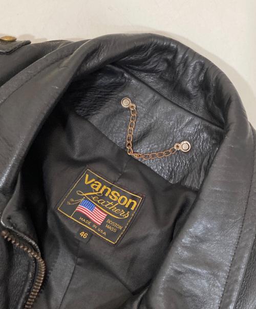 VANSON（バンソン）VANSON (バンソン) ポリスマンジャケット ブラック サイズ:46の古着・服飾アイテム