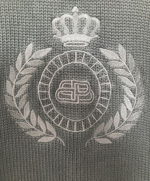 BALENCIAGA（バレンシアガ）BALENCIAGA (バレンシアガ)  BBロゴエンブロイダリーオーバーサイズニット ブラック サイズ:Sの古着・服飾アイテム