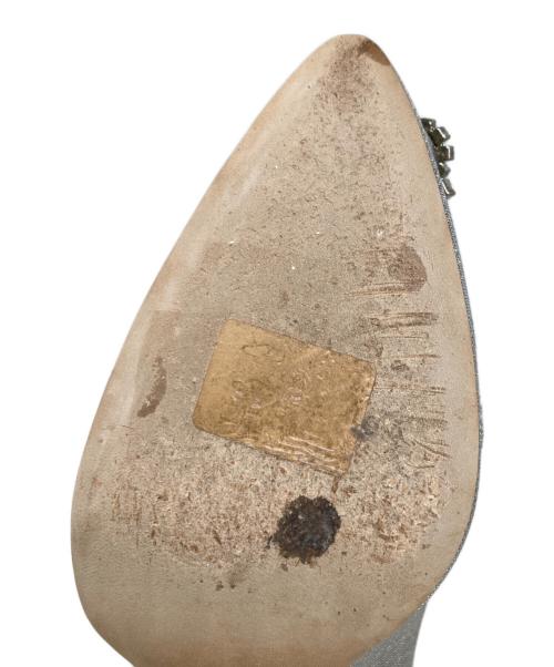 Manolo Blahnik（マノロブラニク）Manolo Blahnik (マノロブラニク) HANGISI GLITTERパンプス シルバー サイズ:351/2の古着・服飾アイテム