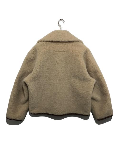 NKNIT（ンニット）NKNIT (ンニット) vegan mouton half zip BIG ベージュの古着・服飾アイテム