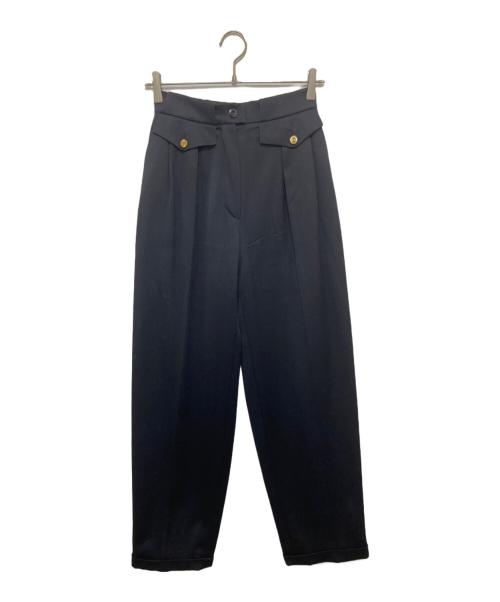CHANEL（シャネル）CHANEL (シャネル) ココマーク金釦スラックス　2H577 ブラック サイズ:SIZE 26の古着・服飾アイテム