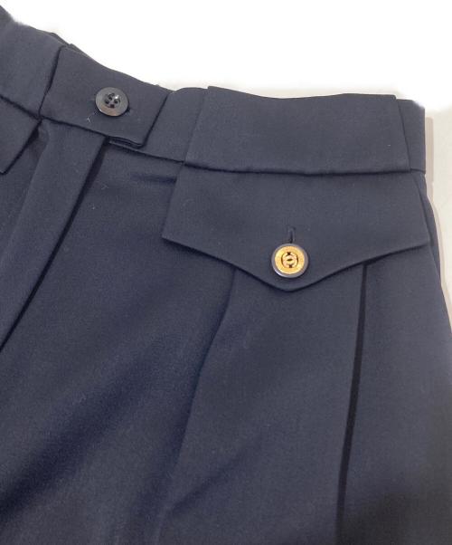 CHANEL（シャネル）CHANEL (シャネル) ココマーク金釦スラックス　2H577 ブラック サイズ:SIZE 26の古着・服飾アイテム