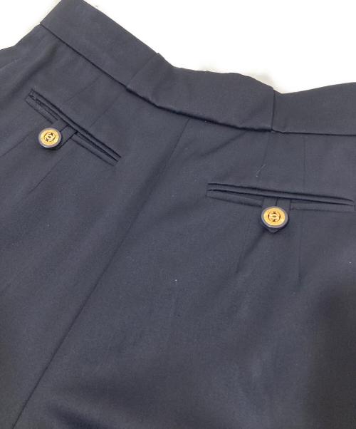 CHANEL（シャネル）CHANEL (シャネル) ココマーク金釦スラックス　2H577 ブラック サイズ:SIZE 26の古着・服飾アイテム