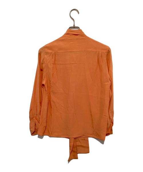 CHANEL（シャネル）CHANEL (シャネル) シルクボウタイブラウス オレンジ サイズ:34の古着・服飾アイテム
