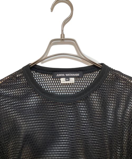 JUNYA WATANABE（ジュンヤワタナベ）JUNYA WATANABE (ジュンヤワタナベ) メッシュカットソー ブラック サイズ:Mの古着・服飾アイテム