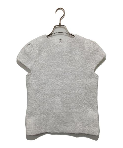 SEVEN TEN by MIHO KAWAHITO（セブン テン バイ ミホ カワヒト）SEVEN TEN by MIHO KAWAHITO (セブン テン バイ ミホ カワヒト) ツイードトップス ホワイト サイズ:Sの古着・服飾アイテム