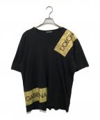 DOLCE & GABBANAドルチェ＆ガッバーナ）の古着「テープデザインTシャツ」｜ブラック
