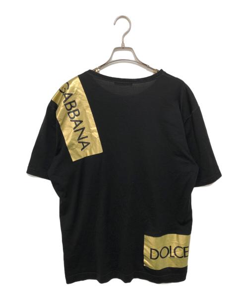 DOLCE & GABBANA（ドルチェ＆ガッバーナ）DOLCE & GABBANA (ドルチェ＆ガッバーナ) テープデザインTシャツ ブラック サイズ:50の古着・服飾アイテム