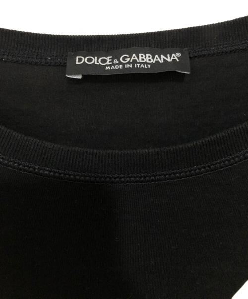 DOLCE & GABBANA（ドルチェ＆ガッバーナ）DOLCE & GABBANA (ドルチェ＆ガッバーナ) テープデザインTシャツ ブラック サイズ:50の古着・服飾アイテム