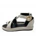 mame kurogouchi (マメクロゴウチ) Curved Line Ankle Strap Sandals ホワイト サイズ:23.5：13000円