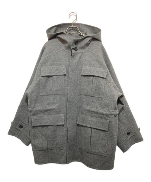 POSTELEGANT（ポステレガント）POSTELEGANT (ポステレガント) WOOL SILK REVER UTILITY COAT ウールシルク ユーティリティコート CO24A0007 グレー サイズ:Mの古着・服飾アイテム