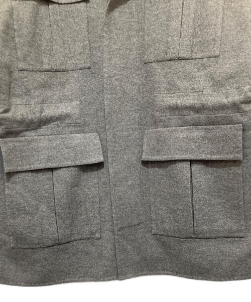 POSTELEGANT（ポステレガント）POSTELEGANT (ポステレガント) WOOL SILK REVER UTILITY COAT ウールシルク ユーティリティコート CO24A0007 グレー サイズ:Mの古着・服飾アイテム