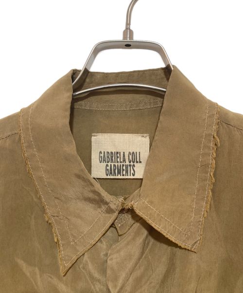 gabriela coll garments（ガブリエラコールガーメンツ）gabriela coll garments (ガブリエラコールガーメンツ) CUPRO SHIRT ブラウン サイズ:34の古着・服飾アイテム