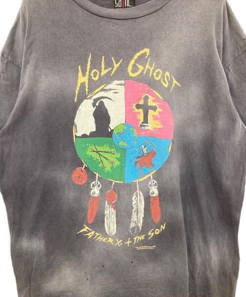 SAINT MICHAEL（セントマイケル）SAINT MICHAEL (セントマイケル) TEE HOLY GHOST プリントTシャツ ブラック サイズ:Lの古着・服飾アイテム
