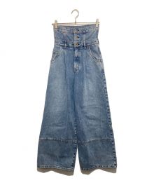 FRAY ID（フレイ アイディー）の古着「スーパーハイウエストデニムパンツ」｜インディゴ