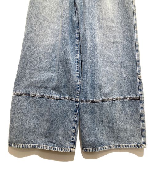 FRAY ID（フレイ アイディー）FRAY ID (フレイ アイディー) スーパーハイウエストデニムパンツ インディゴの古着・服飾アイテム