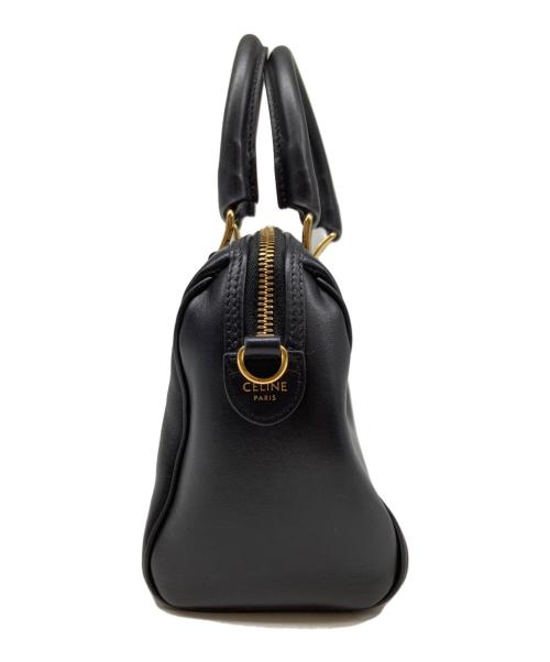 CELINE（セリーヌ）CELINE (セリーヌ) スモール ボストン スムースカーフスキン キュイル トリオンフ S-GA-4273 ブラックの古着・服飾アイテム