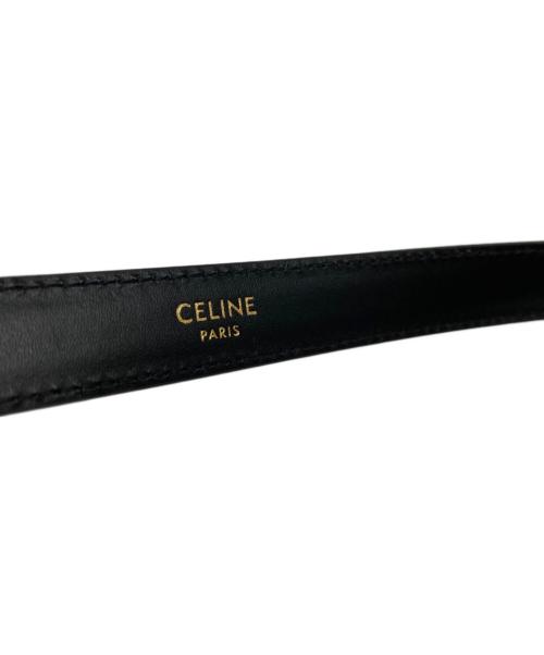 CELINE（セリーヌ）CELINE (セリーヌ) スモールトリオンフレザーベルト ブラック サイズ:65の古着・服飾アイテム