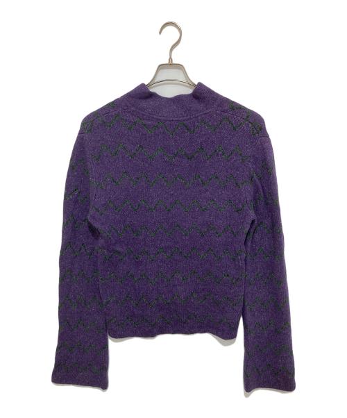 ACNE STUDIOS(アクネ ストゥディオス)（アクネ ストゥディオス）ACNE STUDIOS(アクネ ストゥディオス) (アクネ ストゥディオス) Vネックジャガードニットセータ パープル サイズ:Ｓの古着・服飾アイテム